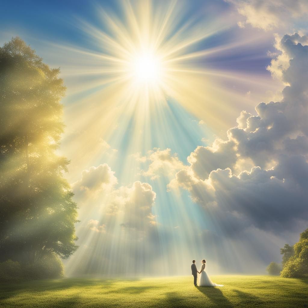 Divine Soulmates in Heavenly Sunshine