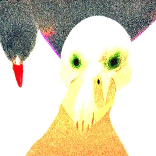 Scary Bird People in Ukiyo-e Steampunk Style