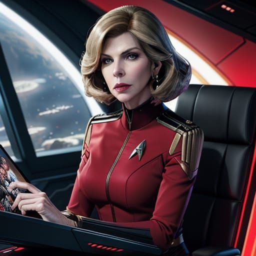 Christine Baranski as Star Trek Officer, Comic Book Art