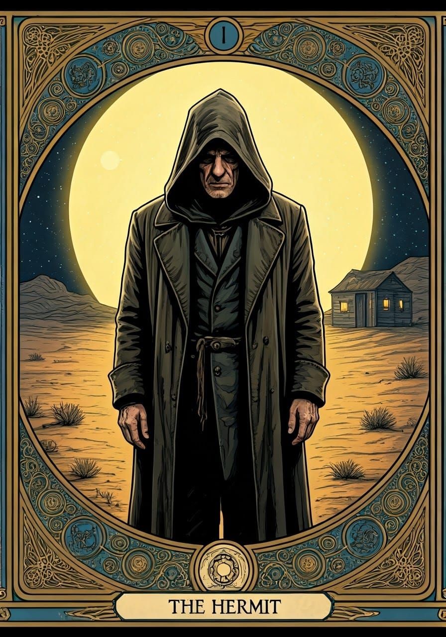 The Hermit in Futuristic Fantasy Style