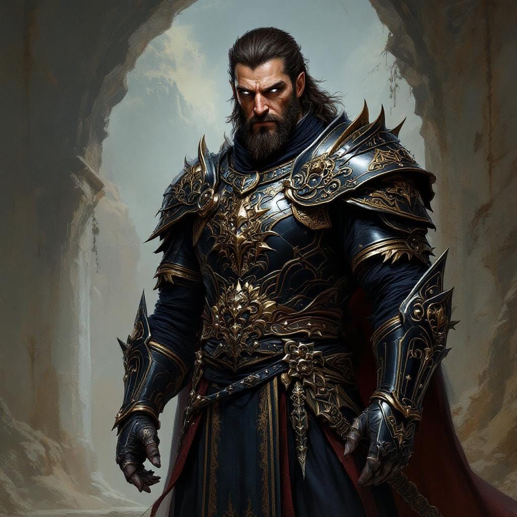 Imperial Emperor in Hybrid Armor, Fantasy Art