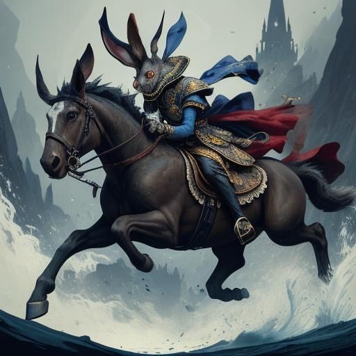 Surreal Rabbit's Divisibility Challenges: A Matte Painting