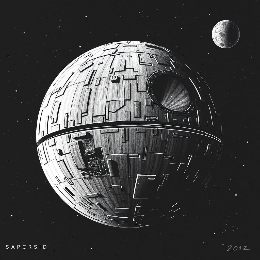 Gigantic Imperial Battlestation in Space