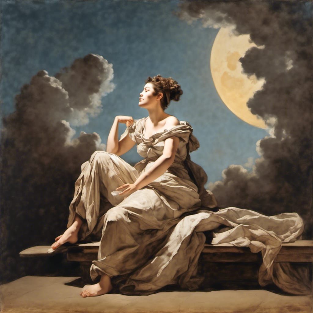 Moonlit Portrait in Classical Baroque Style