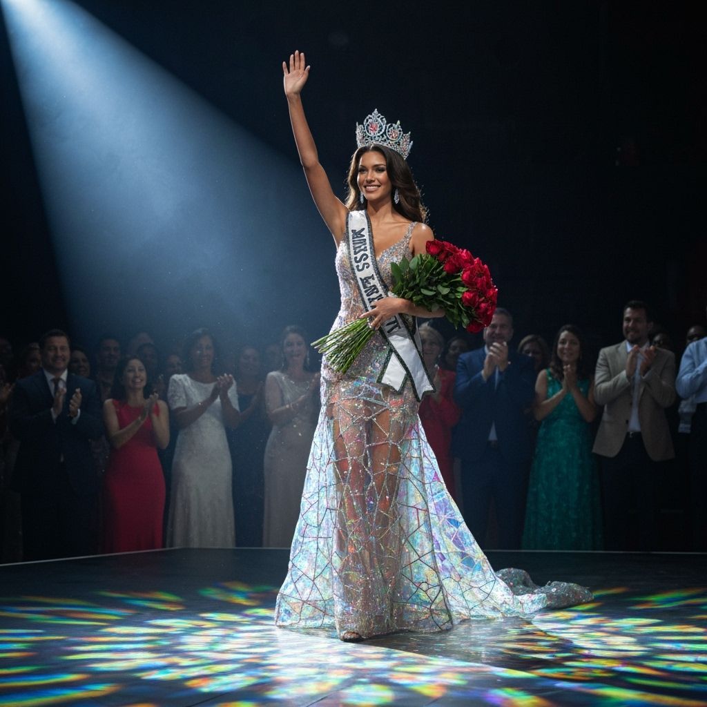 Miss Earth 2125 in Stained Glass Gown