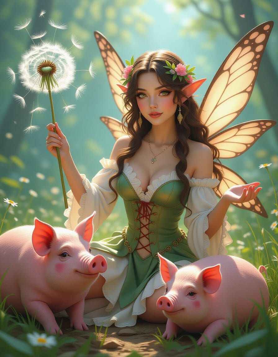 Fantasy Fairy Model Fixing Magical Messes