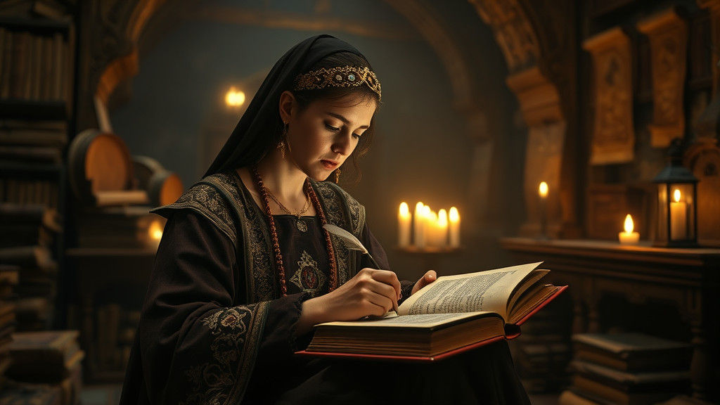 Anna Komnene: Byzantine Historian in Dimly Lit Monastery