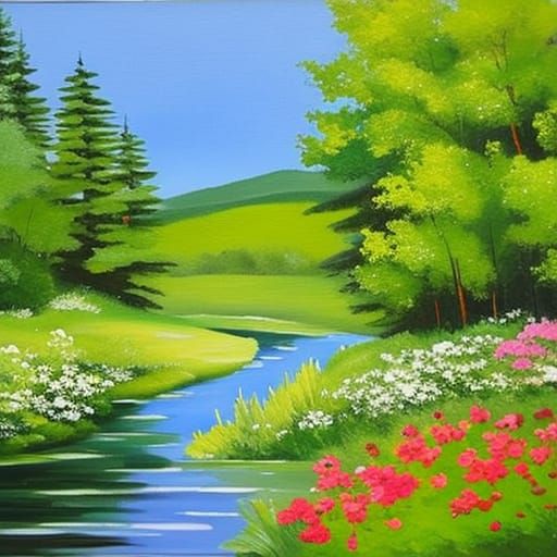 Cabin in Woods: Gouache Impressionist Masterpiece