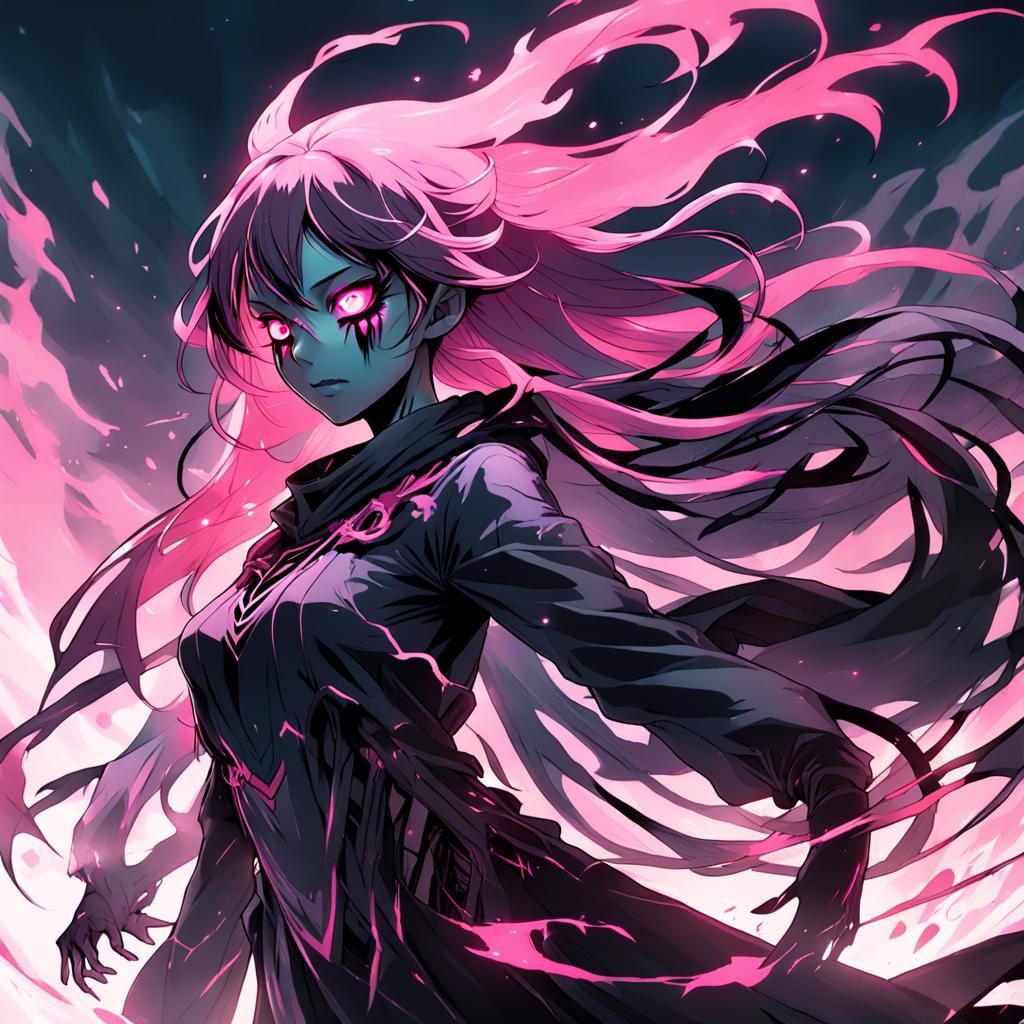 Nightmare Banshee: Pink and Black Manga Art