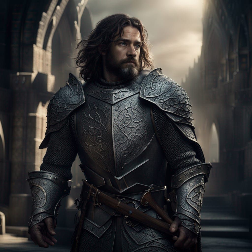 Middle Earth Knight from Gondor Digital Painting