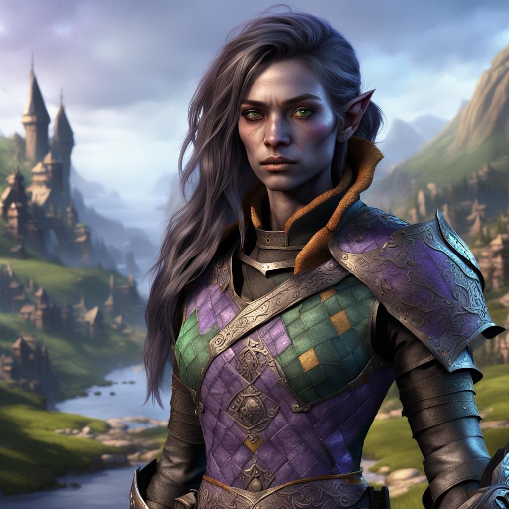 Drow Rogue in Medieval Fantasy World