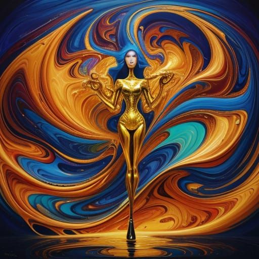 Surrealist Masterpiece in Vibrant Oil Painting Style