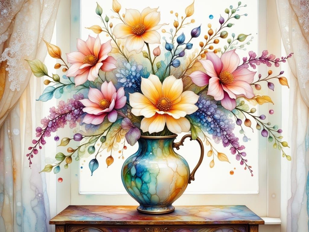 Pastel Florals in Ethereal Watercolor