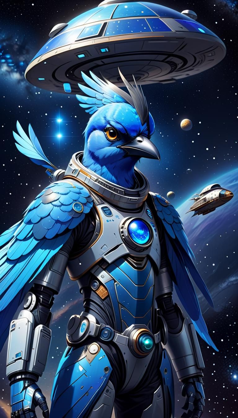 Blue avian navigator