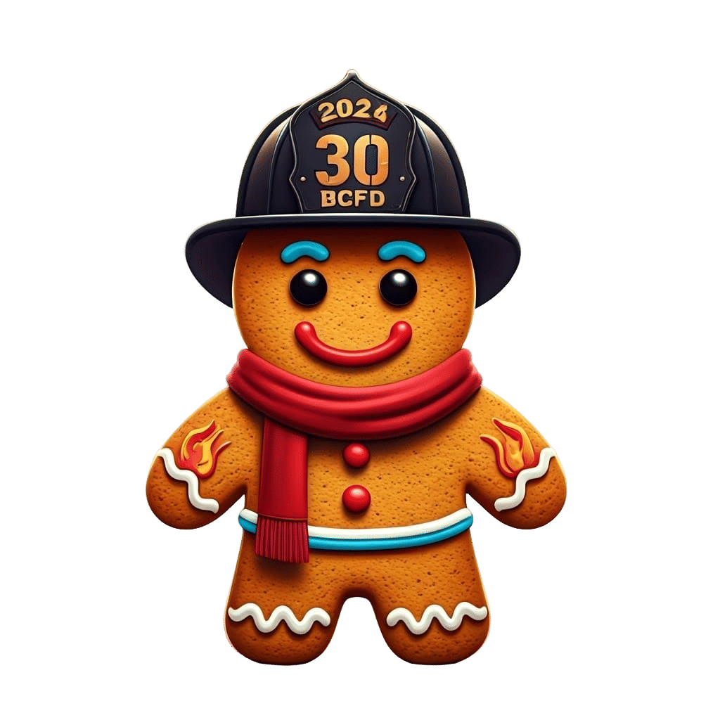 Gingerbread Firefighter in 3D Digital Art