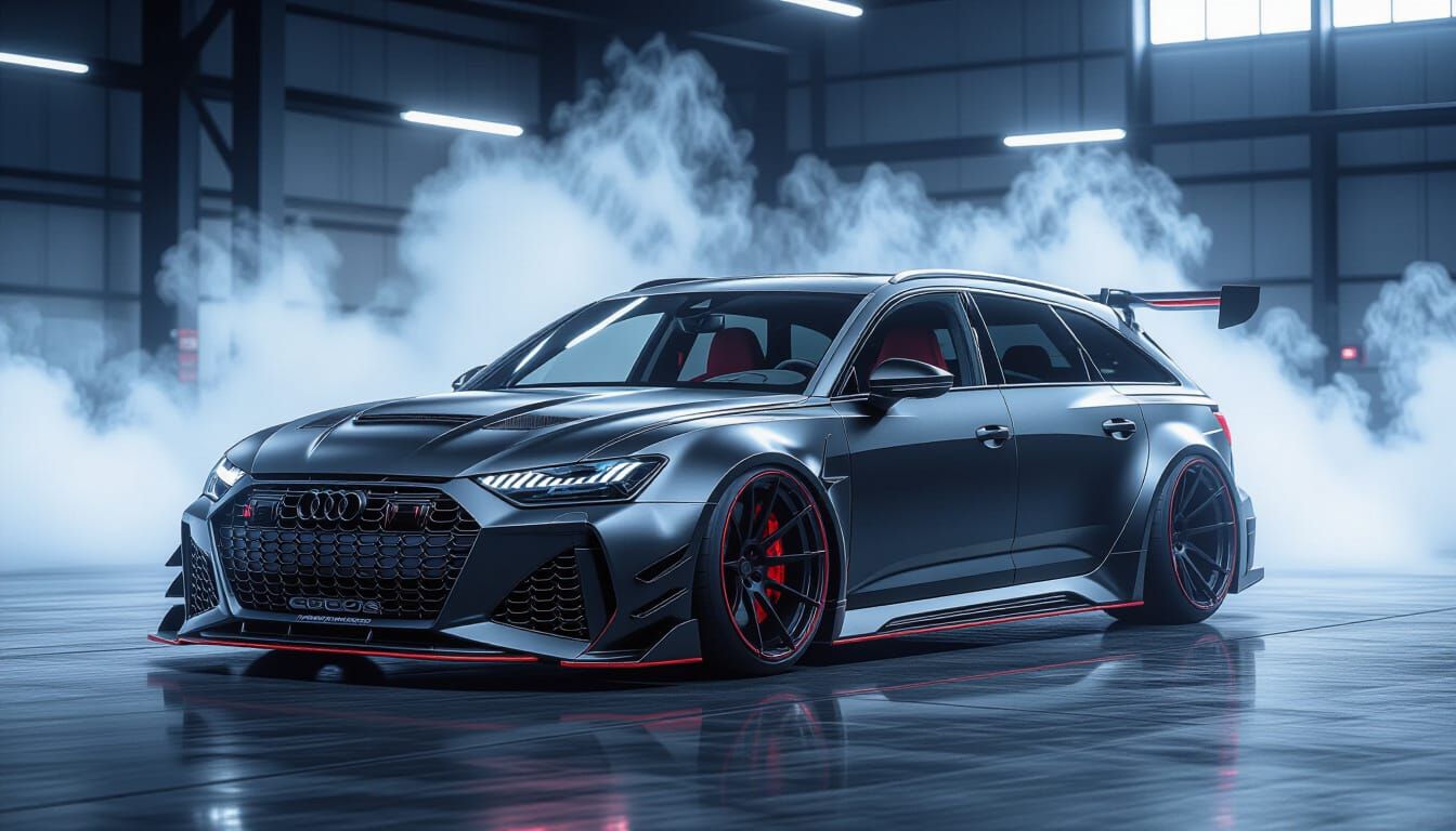 Customized 2025 Audi RS6 Avant in Matte Black