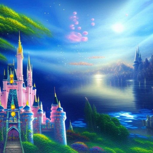 Underwater Disney Fairytale Castle with Sky Goddess