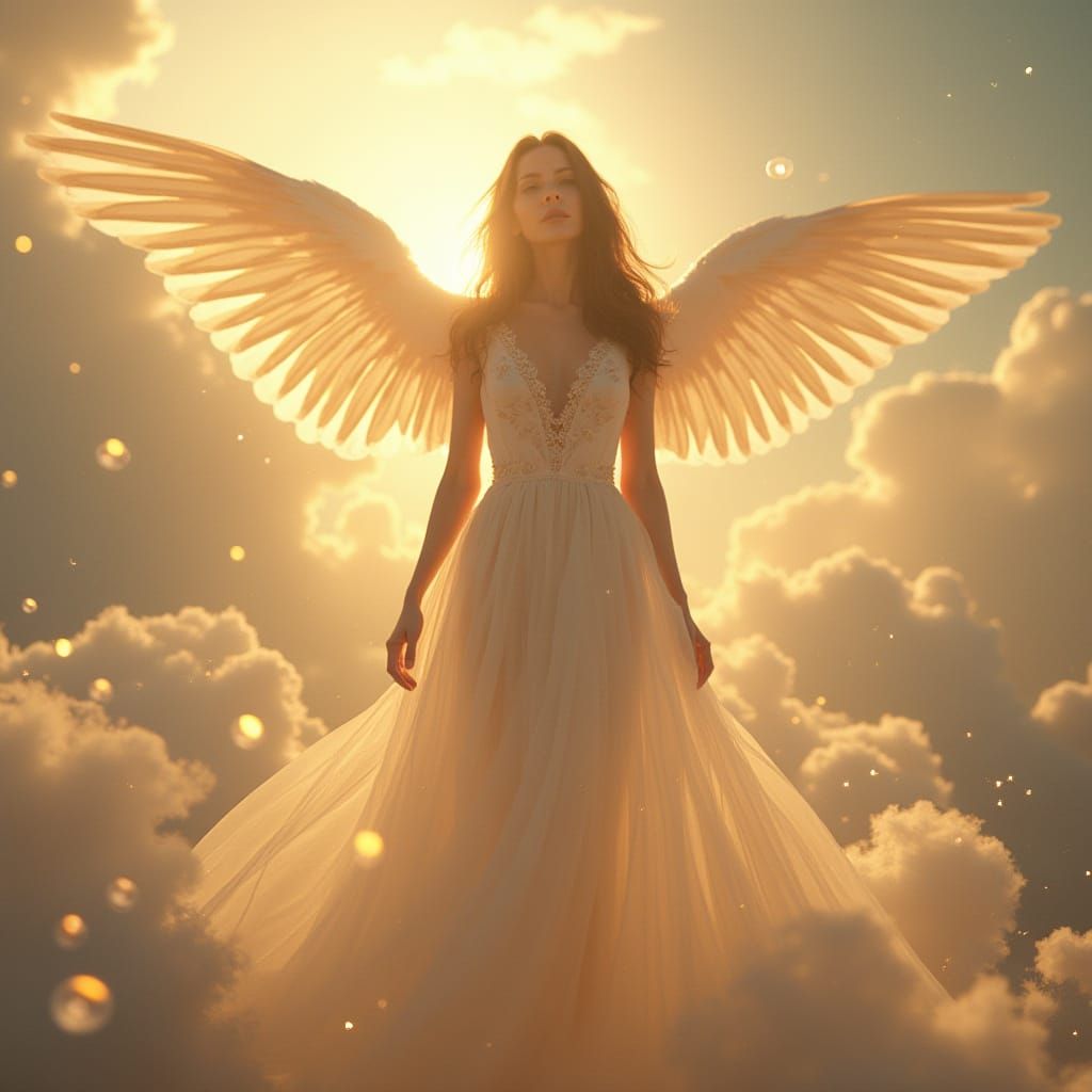 Ethereal Angel in Heavenly Light