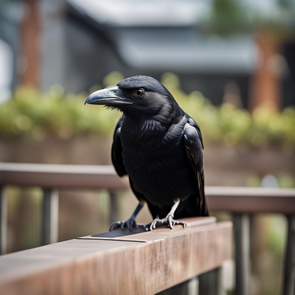 Detailed Crow Portrait: Professional Wildlife Photography