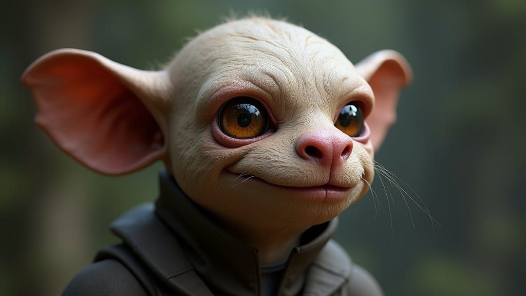 Pear-Shaped Humanoid in Heroic Pose