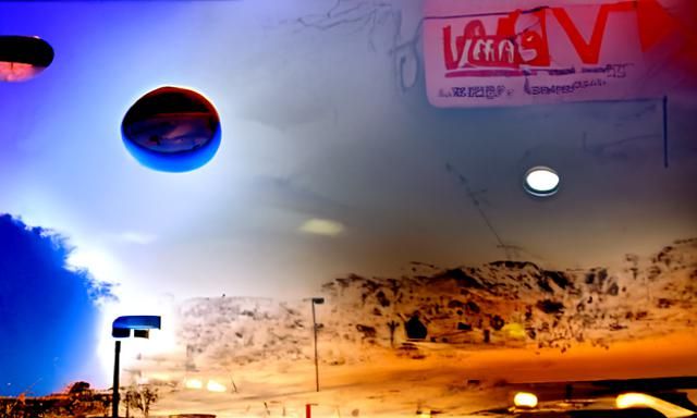 Surreal Gas Station on Mars with Venus