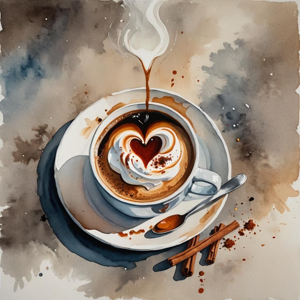 Morning Coffee with Cream, Cinnamon, and Love