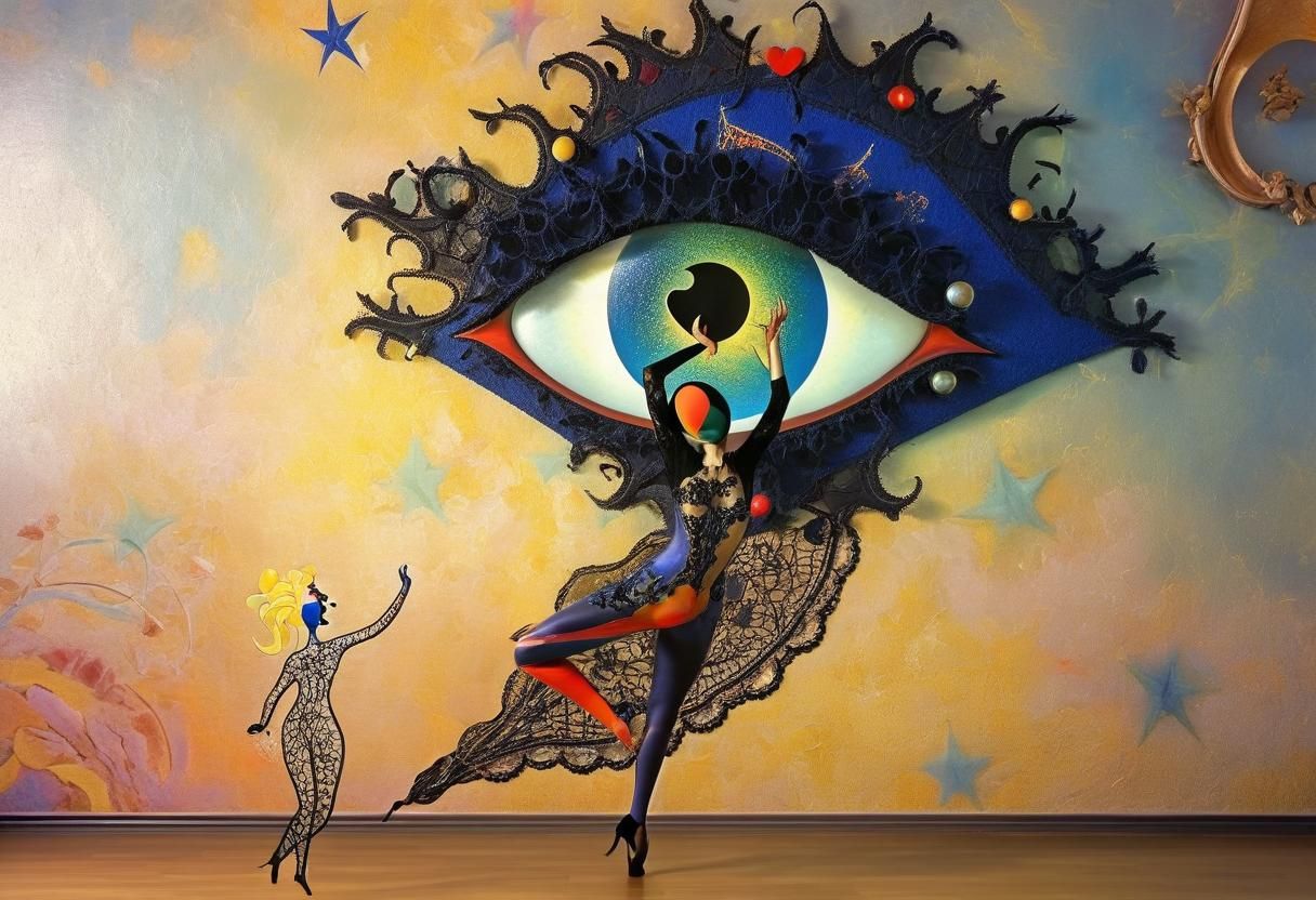 Chromoshadow Wall Art in Nouveau Impasto Style