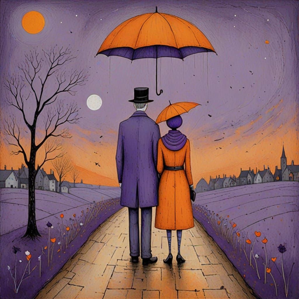 Bittersweet Portraits in Blues and Purples