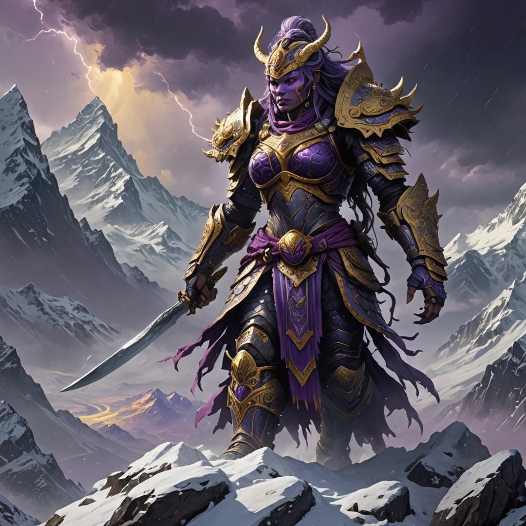 Armored Serapede Matriarch Dominates Himalayan Peak