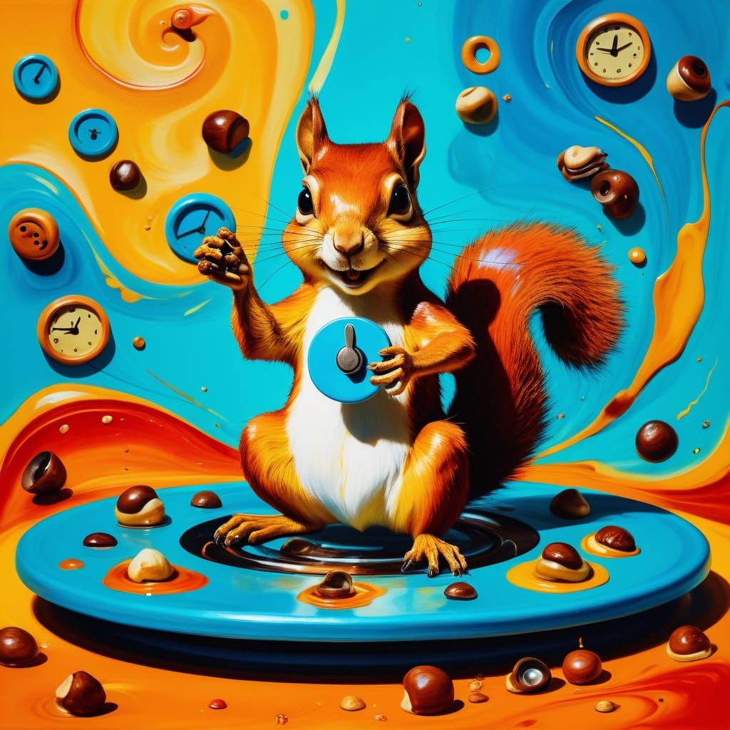 Surreal Squirrel and the Mysterious Button, Salvador Dali St...