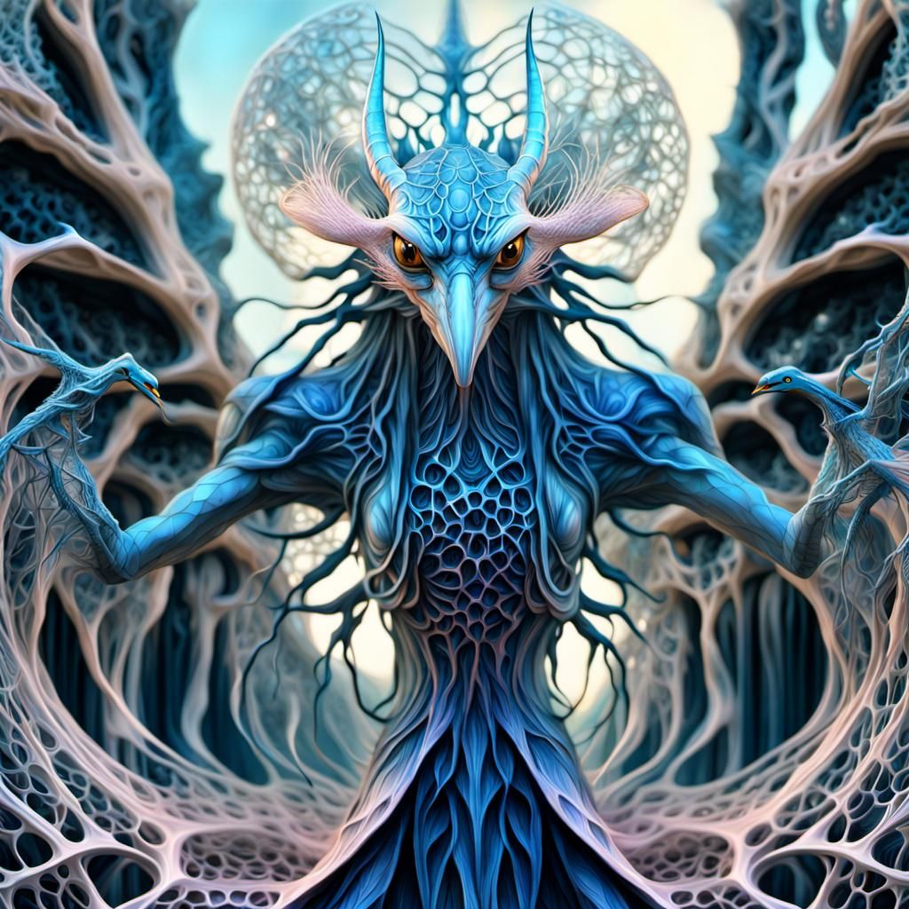 Alien-Monster Hybrid Dances in Surreal Ligamorphous Scene