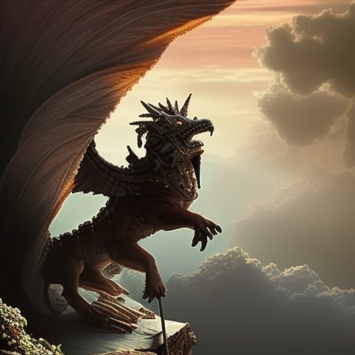 Dramatic Digital Matte Painting: Detailed and Atmospheric