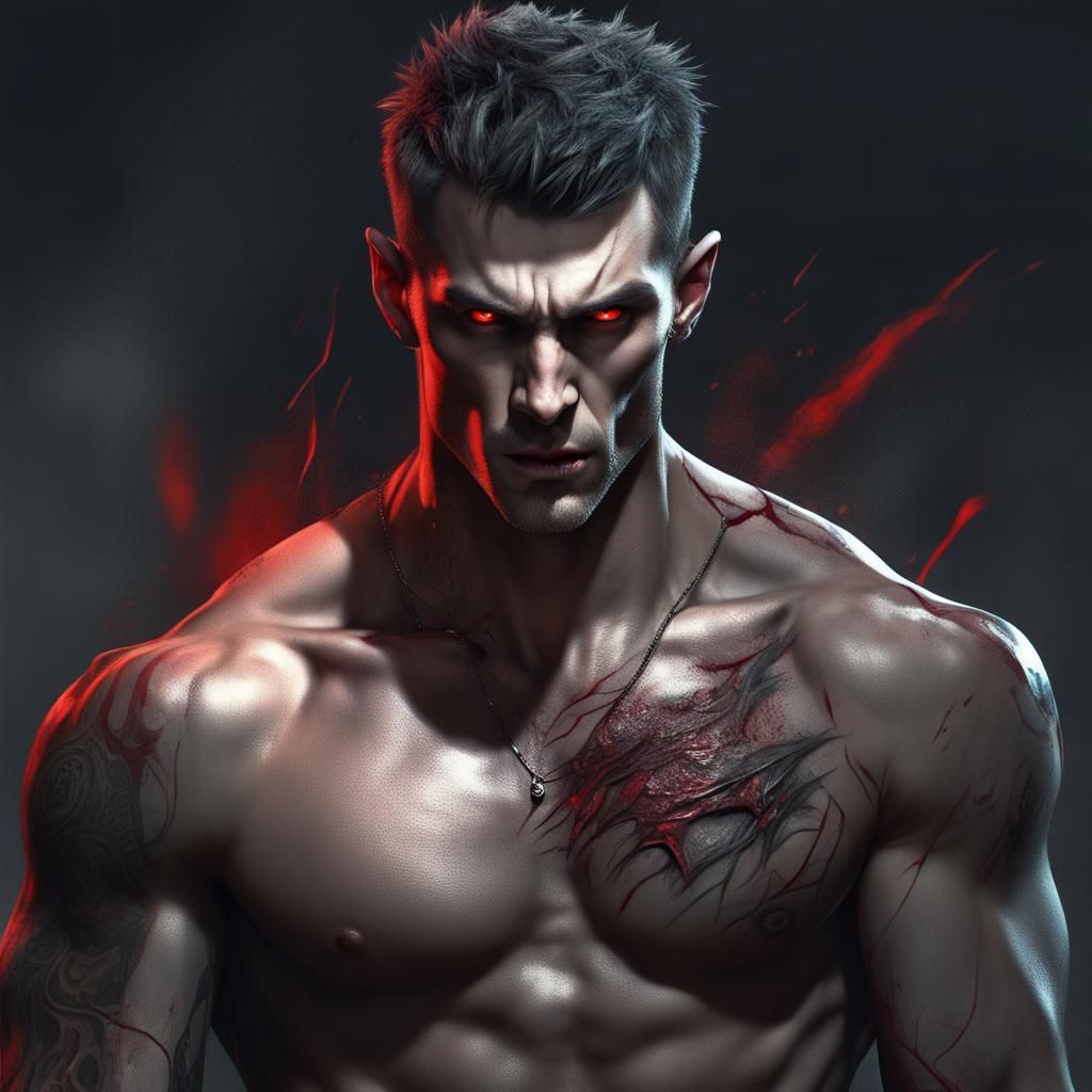 Provocative Vampire with a Smoldering Look