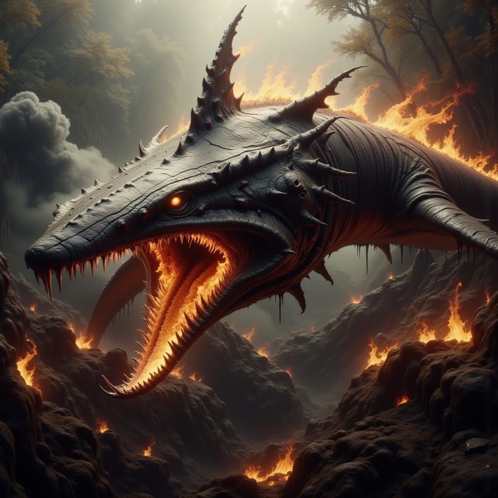 Glowing Sharks Soar Through the Air