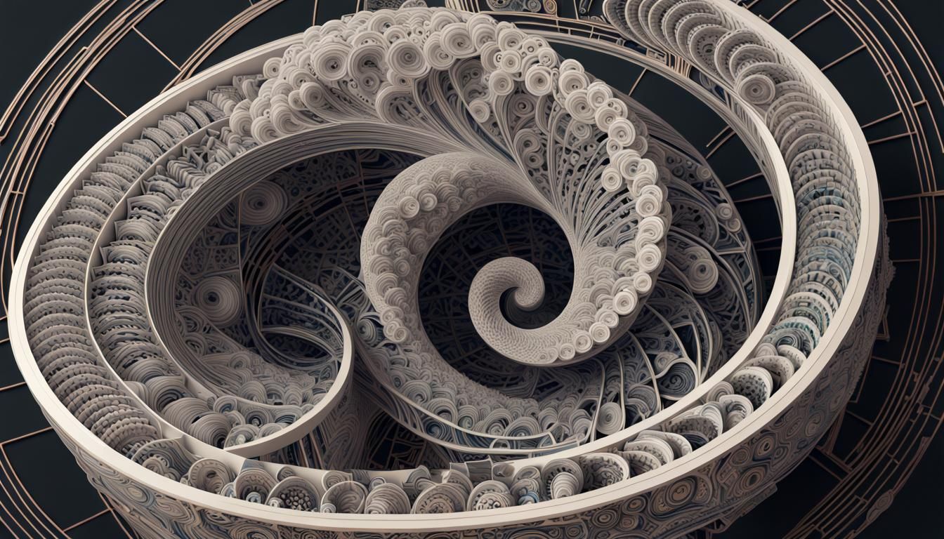3D hyperdetailed Fibonacci Sequence