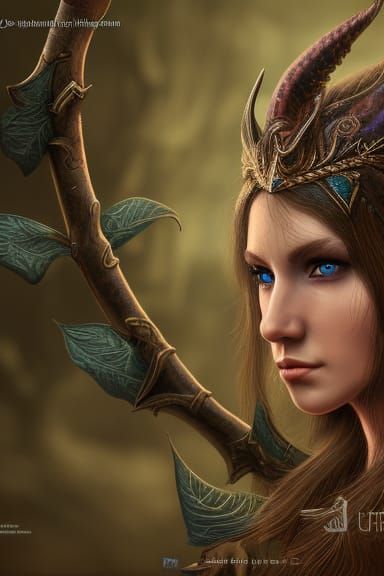 Elven Huntress Portrait in Detailed Matte Painting