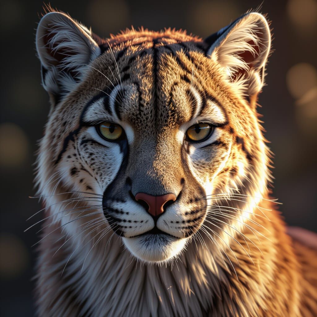 Elegant Puma in Ultra Realistic 3D Render