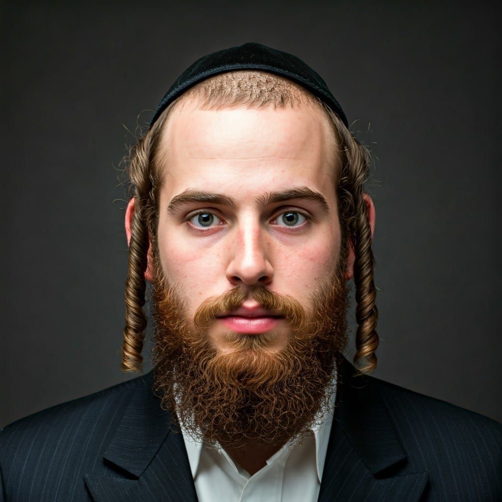 Young Hasidic Jew with Curls