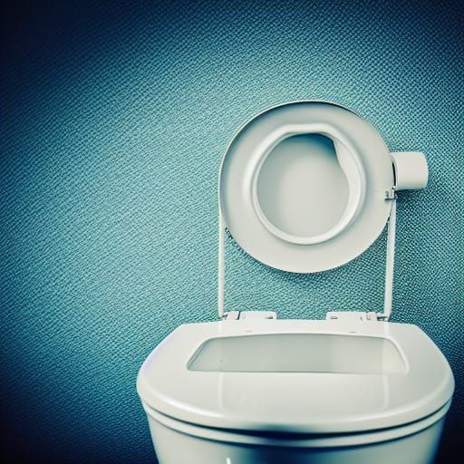 Toilet on Roof: Full Color Professional Photography