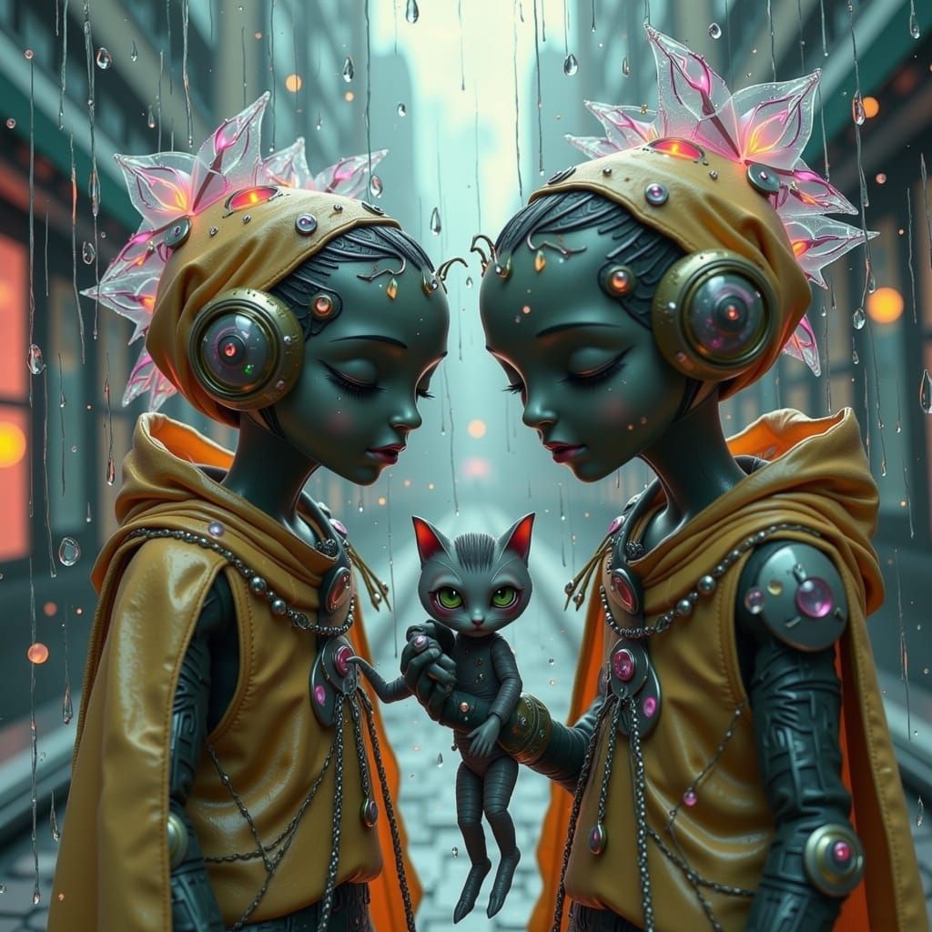 Robotic Dolls Rescue Kitten in Acid Rain