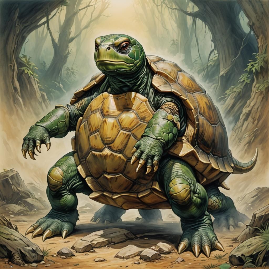 Tortle Character in Fantasy Art Style