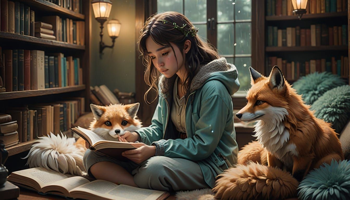 Whispers in the Rainy Library