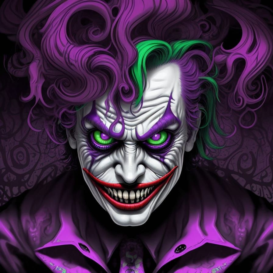 Joker's Acid Nightmare in Neon Haze