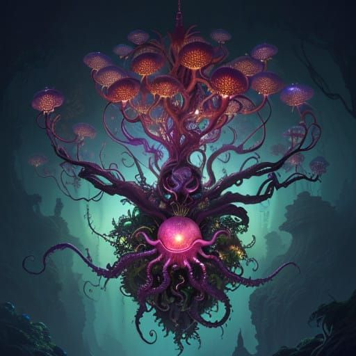 Futuristic Plant Alien Concept Art