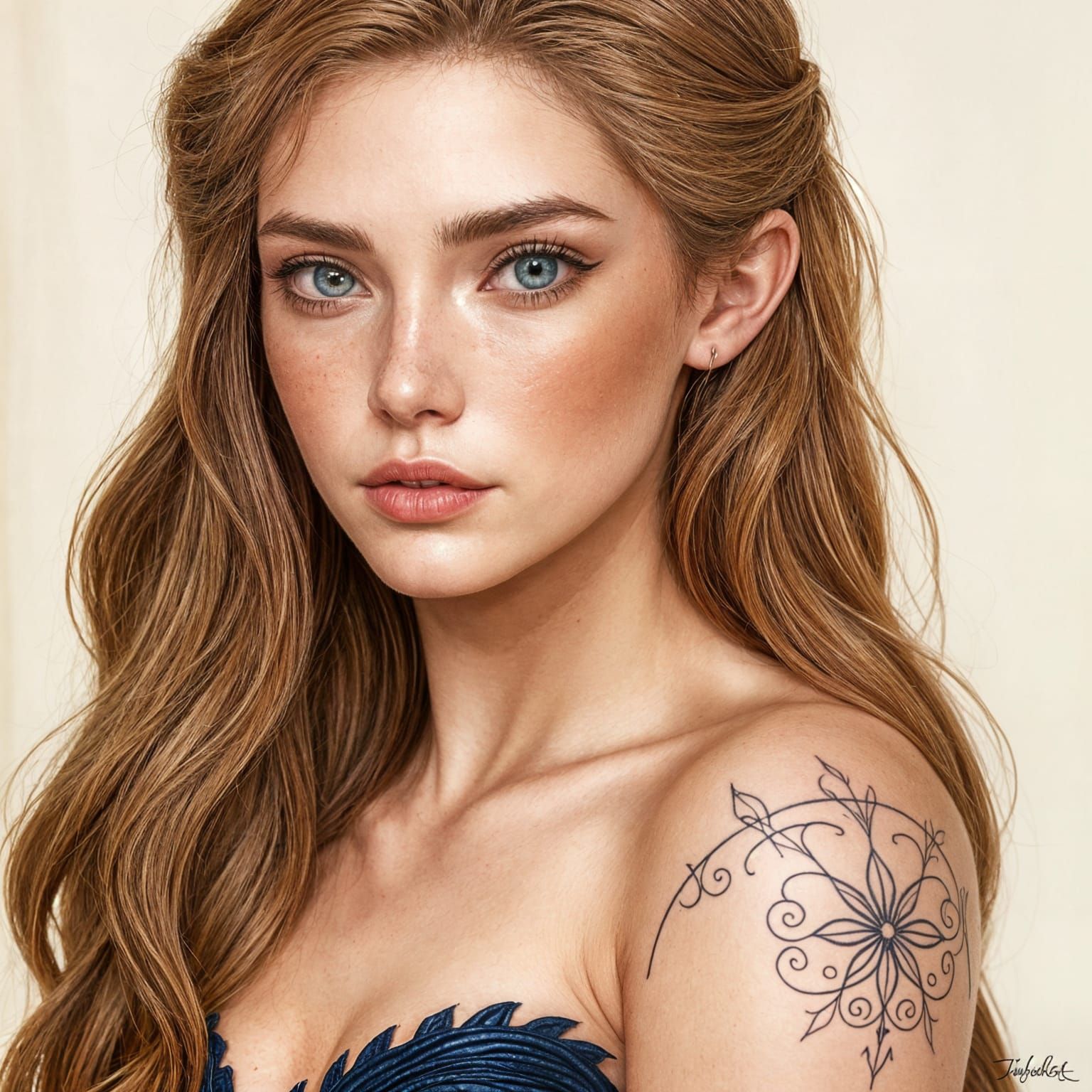 Elegant High Lady of the Night Court in Regal Attire