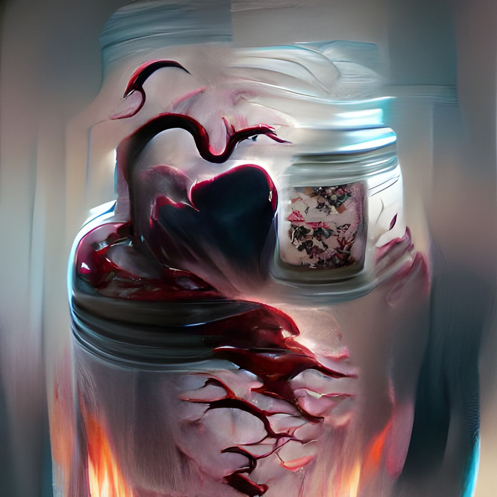 Sinister Jar of Hearts in Fantasy Style