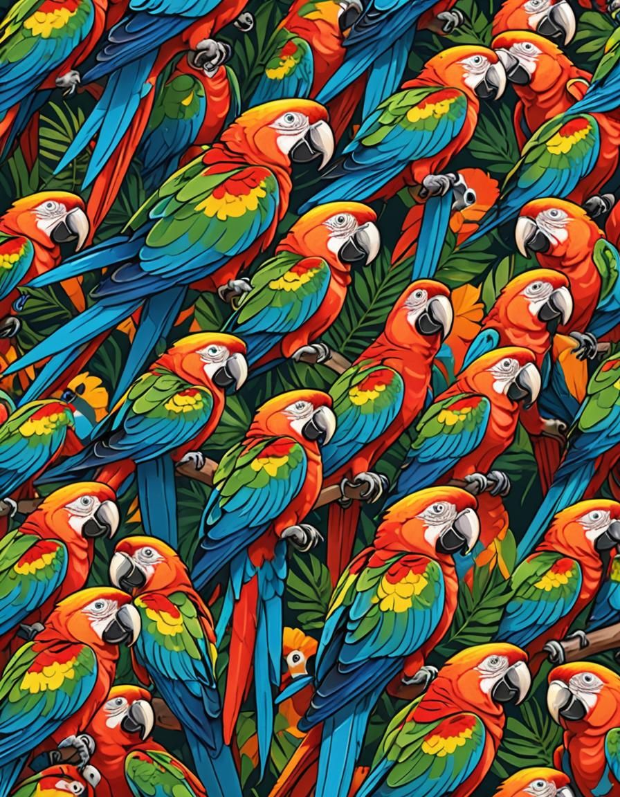 Colorful Parrot with Vibrant Plumage