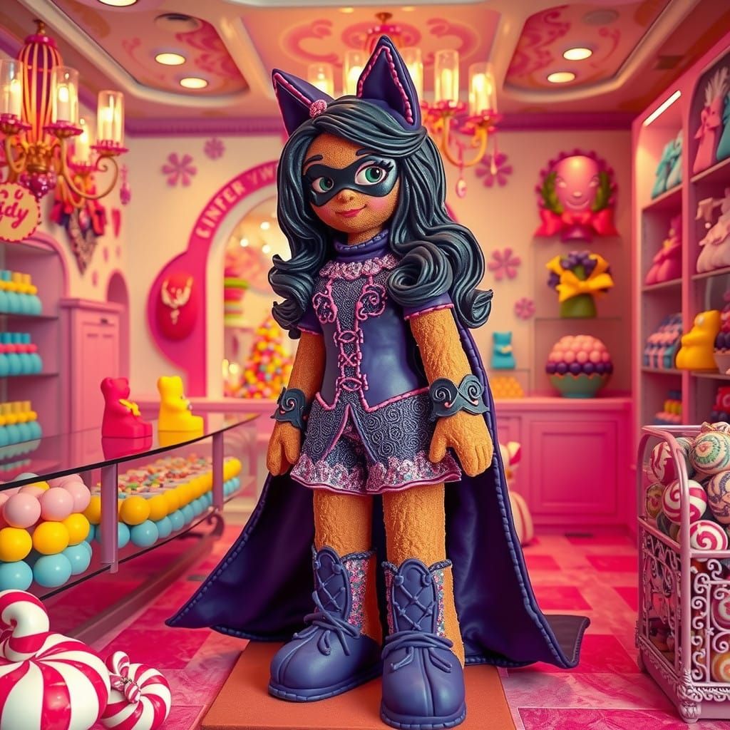 Gingerbread Whimsy in a Colorful Candy Jewelry Store