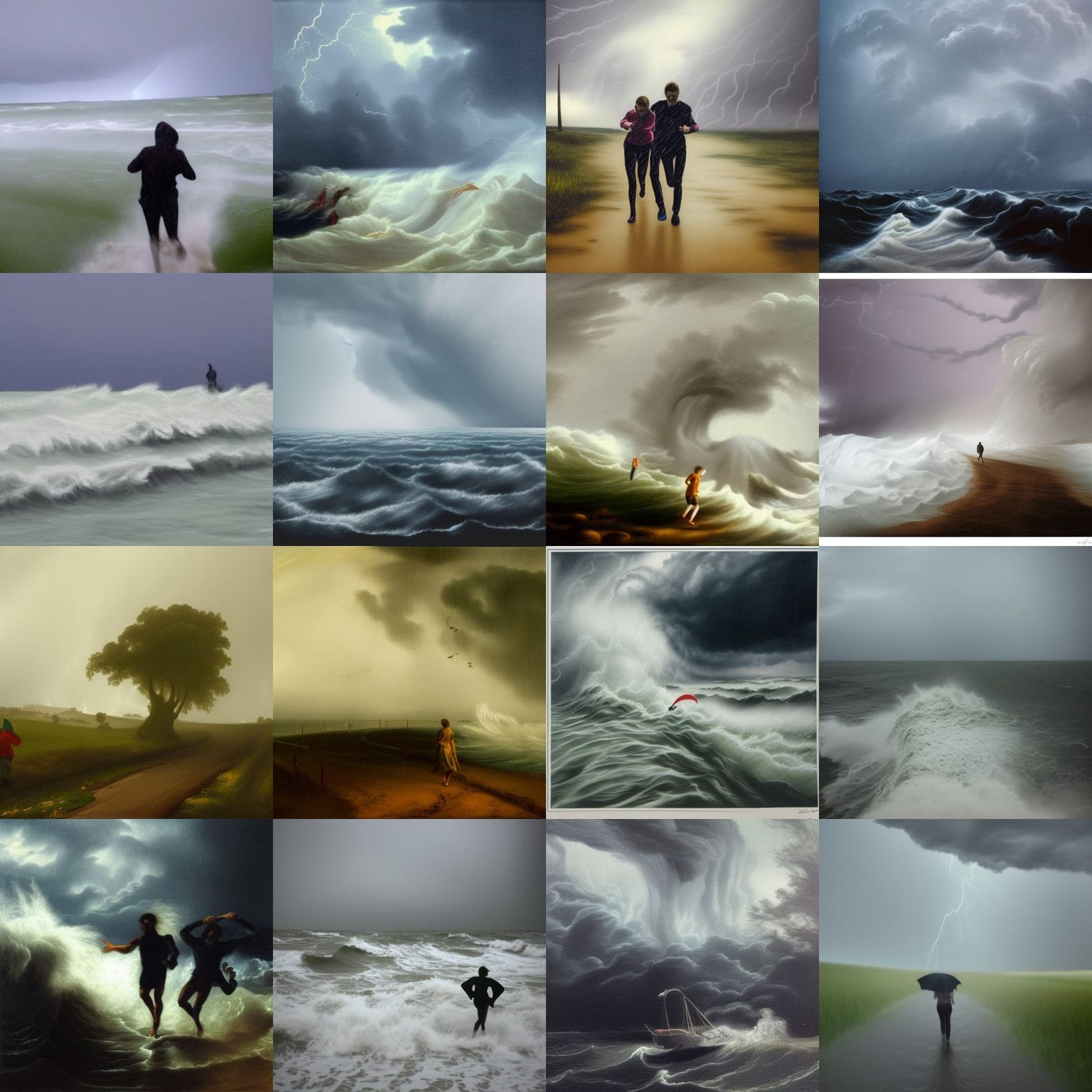 Runner Smoothly Navigating a Storm