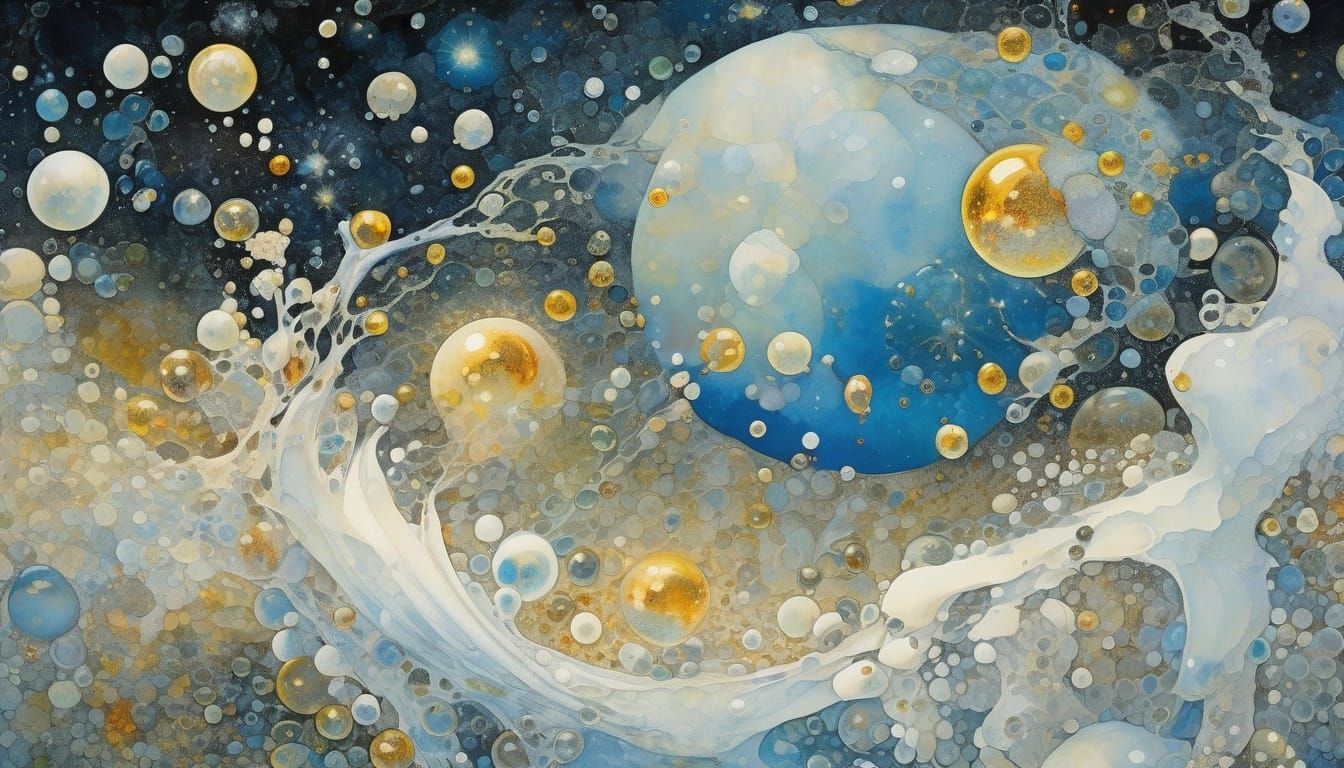 Bubbles in Abyss: Dramatic Porcelain Painting